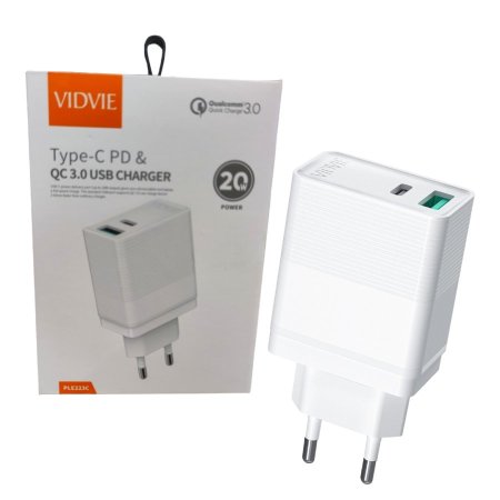 شاحن سريع مدخلين USB و Type C