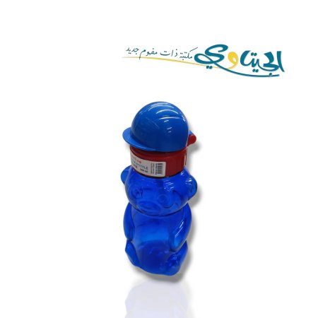 مطرات ماء بلاستيك شفاف ملون قنينة 500 مل شكل دب