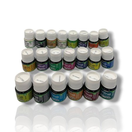 الوان زجاج مرتبان  45ml  ملون